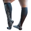 Xpandasox Plus Size/Wide Calf Cotton Blend Zebra Knee High Compression Socks