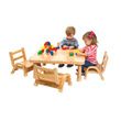Childrens Factory Angeles Naturalwood Toddler Square Table And Chair Set