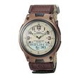 Casio Brown Casual Sports Watch With Cloth Band
