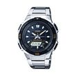 Casio Ana/Digi Solar Powered Watch with Stainless Steel Band