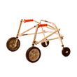 Kaye Wide Posture Control Four Wheel Walker With Installed Silent Rear Wheel For Adolescent - All-Terrain Wheels