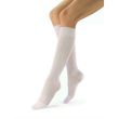 soSoft 15-20 mmHg Knee Brocade Closed Toe - White