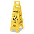 Rubbermaid Commercial "Caution Wet Floor" 4-Sided Floor Sign