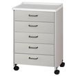 Clinton Molded Top Mobile Equipment Cabinet with Five Drawers