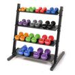 Power Systems Dumbbell Vertical Rack with Deluxe Vinyl DB Prime Set 1-15 lbs