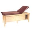 Armedica Maple Hardwood Treatment Table with Adjustable Back and Enclosed Cabinet