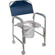 Drive Knock Down Aluminum Shower And Commode Chair With Casters