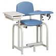 Clinton Lab X Series Extra-Tall Blood Drawing Chair with Padded Flip Arm and Drawer