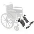 Invacare Hemi Elevating Legrests With Non-padded Calf Pads and Composite Footplate