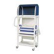 MJM International Hydration Ice Cart with Extra Shelf and Canopy with Standard Mesh