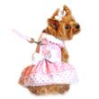 Doggie Designs Polka Dot and Lace Pink Dog Dress Set With Leash