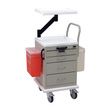 Harloff Four Drawers Start Cart for IV and Epidural Procedures With Articulating Arm