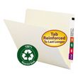 Smead 100% Recycled Manila End Tab Folders