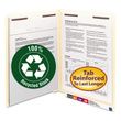Smead 100% Recycled Manila End Tab Folders with Fasteners