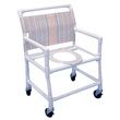 Healthline Shower Chair Deluxe Extra Elongated Commode Seat-No bar in back