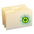 Smead 100% Recycled Manila Top Tab File Folders