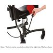Thomashilfen size2 therapy chair-brake the lever can be mounted on either left or right side of the base frame