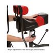 Thomashilfen high therapy chair-Height adjustment of the seat by gas pressure spring