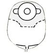 Nu-Hope Classic-Round One Piece Urinary Trim-to Fit Ostomy Pouch