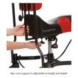 Thomashilfen therapy chair lliac crest support is adjustable in height and depth