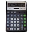 Sharp EL-R297BBK Recycled Series Semi-Desk Display Calculator with Kickstand