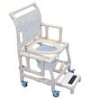 Healthline Shower Chair With Deluxe Elongated Seat And Sliding Footrest