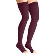 Jobst Opaque Maternity Open Toe Thigh High Compression Stockings - Cranberry