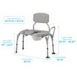 Nova Medical Padded Transfer Bench with Commode Labeled
