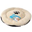 Aspen Pet Round Pet Bed with Paw Applique