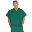 Medline Fifth Ave Unisex Stretch Fabric V-Neck Scrub Top with One Pocket - Hunter Green