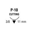 Medtronic Sofsilk Premium Reverse Cutting Suture with Needle P-10