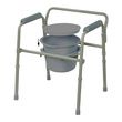 Folding Bariatric Steel Commode