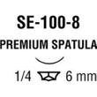 Medtronic Premium Spatula Suture with Needle SE-100-8