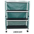 MJM International Echo Three Shelf Linen Cart