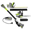 Earthwise 4-in-1 Multi-Tool Pole with Handheld Hedge Trimmer Pole and Handheld Chain Saw