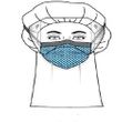 Aspen Surgical FluidGard 160 Procedure Mask with Eye Shield