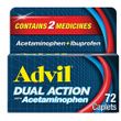 Advil Dual Action With Acetaminophen Ibuprofen Pain Relief
