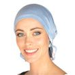 Chemo Beanies Sharon Sky Blue Tie Dye Knit-Front 