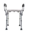 Essential Medical Deluxe Adjustable Molded Shower Bench With Arms