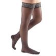 Medi USA Mediven Sheer & Soft Thigh High with Lace Silicone Top Band 30-40 mmHg Compression Stockings Open Toe