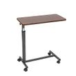 Medacure Over Bed Table with H-Base Wood Top