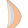 Amoena 402 Natura Light 1SN Breast Form - Side profile