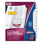 Buy Avery Customizable Table of Contents Ready Index Black & White Dividers with Printable Section Titles