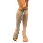 Buy Sigvaris 120 Series Sheer Fashion 15-20 mmHg Open Toe Calf High Compression Stocking For Women