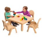 Buy Childrens Factory Square Table And 4 Chairs Set