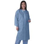 Buy Medline Disposable Unisex Knit Cuff And Traditional Collar Blue Lab Coats