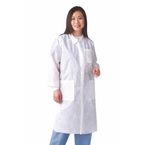 Buy Medline Disposable Unisex Knit Cuff And Traditional Collar White Lab Coats
