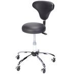 Buy Everyway4all Round Stool With Flat-Curved Top And Contoured Back Rest