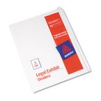 Buy Avery Blank Tab Legal Exhibit Index Dividers with White Tabs