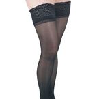 Buy Gabrialla Sheer Thigh High 20-30mmHg Firm Compression Stockings With Lace Top and Silicone Band